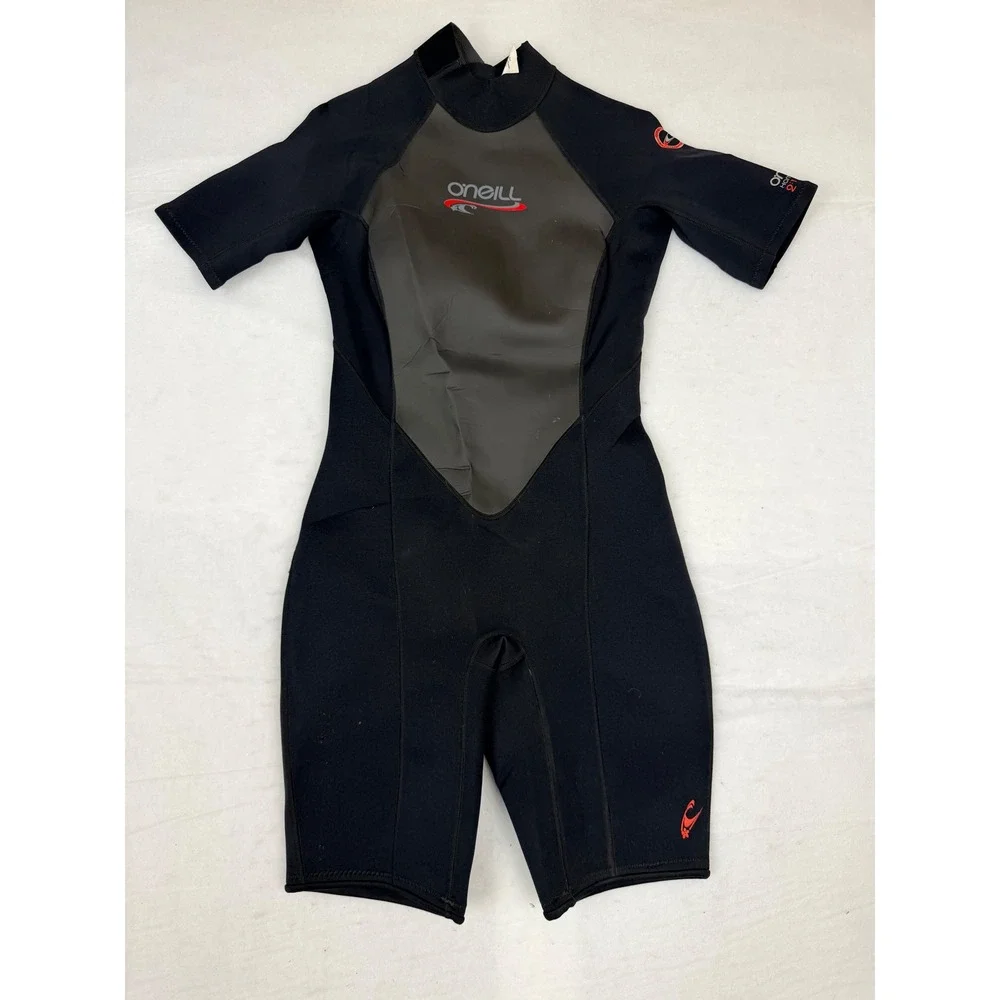 ONeill Hammer Spring Wetsuit 1241 Women Black‎ Charcoal Short Sleeve Back Zip